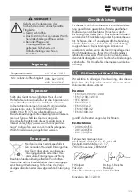 Preview for 11 page of Würth ESF 500-E Universal Operating Instructions Manual