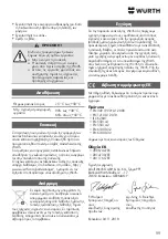 Preview for 99 page of Würth ESF 500-E Universal Operating Instructions Manual