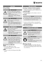 Preview for 191 page of Würth FKWS 9-125 Translation Of The Original Operating Instructions