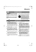 Preview for 22 page of Würth FP 12-A Translation Of The Original Operating Instructions