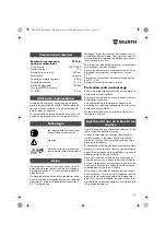 Preview for 30 page of Würth FP 12-A Translation Of The Original Operating Instructions