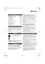 Preview for 53 page of Würth FP 12-A Translation Of The Original Operating Instructions