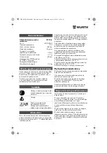 Preview for 60 page of Würth FP 12-A Translation Of The Original Operating Instructions