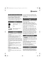 Preview for 103 page of Würth FP 12-A Translation Of The Original Operating Instructions