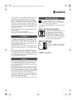 Preview for 75 page of Würth HKS 10-A Translation Of The Original Operating Instructions