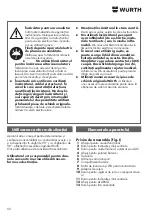 Preview for 92 page of Würth MLLG18 Translation Of The Original Operating Instructions