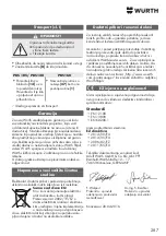 Preview for 287 page of Würth PBS 105 Translation Of The Original Operating Instructions