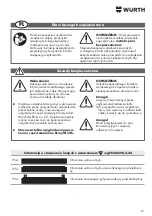 Preview for 61 page of Würth POWERDISK Operating Instructions Manual