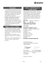 Preview for 181 page of Würth SEG 10-2 Original Operating Instructions