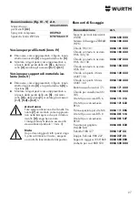 Preview for 27 page of Wurth Master 0864 500 Translation Of The Original Operating Instructions