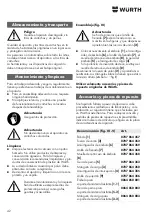 Preview for 42 page of Wurth Master 0864 500 Translation Of The Original Operating Instructions