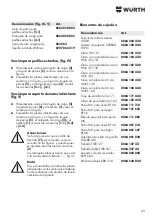 Preview for 43 page of Wurth Master 0864 500 Translation Of The Original Operating Instructions