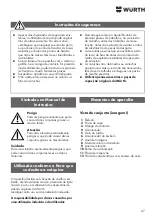 Preview for 47 page of Wurth Master 0864 500 Translation Of The Original Operating Instructions