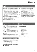 Preview for 87 page of Wurth Master 0864 500 Translation Of The Original Operating Instructions