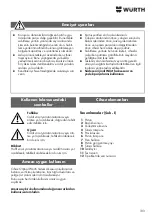 Preview for 103 page of Wurth Master 0864 500 Translation Of The Original Operating Instructions