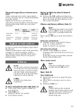 Preview for 105 page of Wurth Master 0864 500 Translation Of The Original Operating Instructions