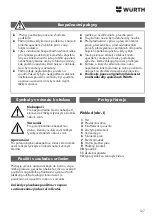 Preview for 127 page of Wurth Master 0864 500 Translation Of The Original Operating Instructions