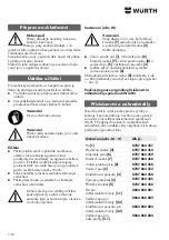 Preview for 130 page of Wurth Master 0864 500 Translation Of The Original Operating Instructions