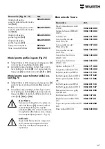 Preview for 147 page of Wurth Master 0864 500 Translation Of The Original Operating Instructions