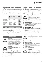 Preview for 153 page of Wurth Master 0864 500 Translation Of The Original Operating Instructions