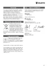 Preview for 157 page of Wurth Master 0864 500 Translation Of The Original Operating Instructions