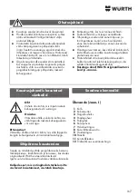 Preview for 167 page of Wurth Master 0864 500 Translation Of The Original Operating Instructions