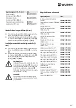 Preview for 187 page of Wurth Master 0864 500 Translation Of The Original Operating Instructions