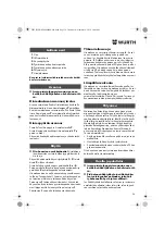 Preview for 36 page of wurth 0702 124 X Original Operating Instructions