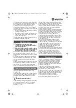 Preview for 61 page of wurth 0702 124 X Original Operating Instructions