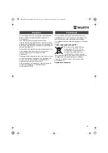 Preview for 86 page of wurth 0702 124 X Original Operating Instructions