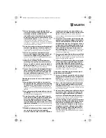 Preview for 19 page of wurth BS 10-A Translation Of The Original Operating Instructions