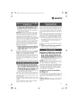 Preview for 22 page of wurth BS 10-A Translation Of The Original Operating Instructions