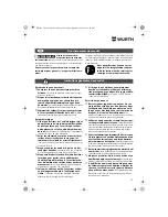 Preview for 25 page of wurth BS 10-A Translation Of The Original Operating Instructions