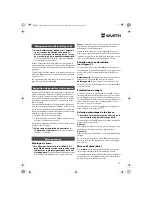 Preview for 29 page of wurth BS 10-A Translation Of The Original Operating Instructions