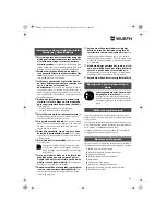 Preview for 34 page of wurth BS 10-A Translation Of The Original Operating Instructions