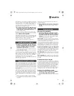 Preview for 36 page of wurth BS 10-A Translation Of The Original Operating Instructions