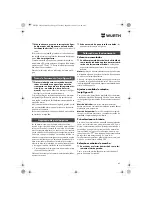 Preview for 43 page of wurth BS 10-A Translation Of The Original Operating Instructions