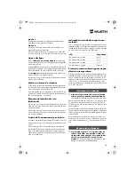 Preview for 44 page of wurth BS 10-A Translation Of The Original Operating Instructions