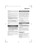 Preview for 50 page of wurth BS 10-A Translation Of The Original Operating Instructions