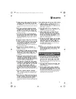 Preview for 54 page of wurth BS 10-A Translation Of The Original Operating Instructions