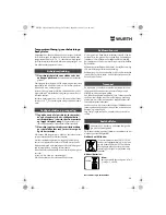 Preview for 58 page of wurth BS 10-A Translation Of The Original Operating Instructions