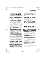 Preview for 66 page of wurth BS 10-A Translation Of The Original Operating Instructions