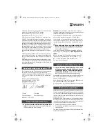 Preview for 68 page of wurth BS 10-A Translation Of The Original Operating Instructions