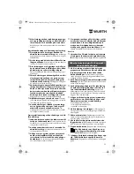 Preview for 72 page of wurth BS 10-A Translation Of The Original Operating Instructions