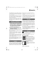 Preview for 83 page of wurth BS 10-A Translation Of The Original Operating Instructions