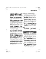 Preview for 85 page of wurth BS 10-A Translation Of The Original Operating Instructions