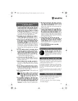 Preview for 92 page of wurth BS 10-A Translation Of The Original Operating Instructions