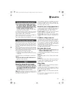 Preview for 128 page of wurth BS 10-A Translation Of The Original Operating Instructions