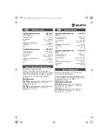 Preview for 6 page of wurth DTS 136 C Translation Of The Original Operating Instructions