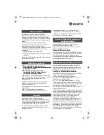 Preview for 89 page of wurth H 22-SLE Translation Of The Original Operating Instructions